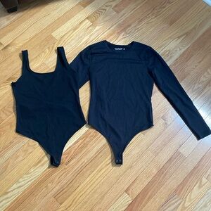 2X Abercrombie and Fitch Black “Soft AF” Bodysuits Medium